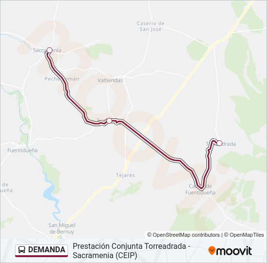 Mapa de DEMANDA de autobús