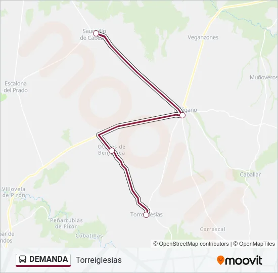 DEMANDA Bus Line Map