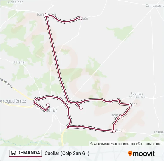 DEMANDA Bus Line Map