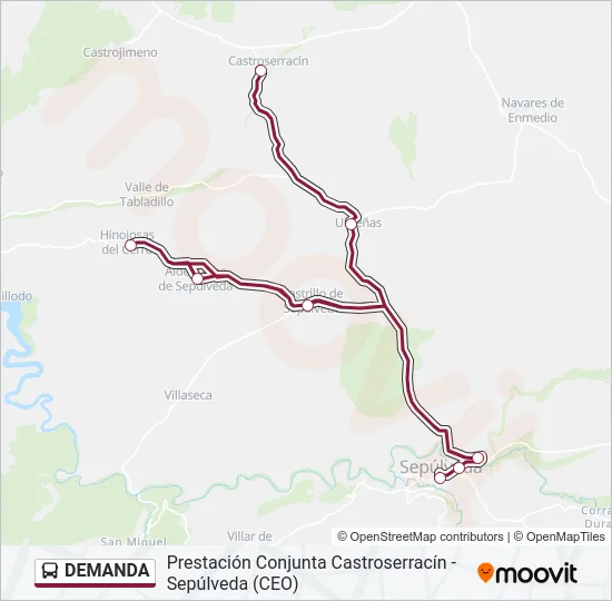 DEMANDA Bus Line Map
