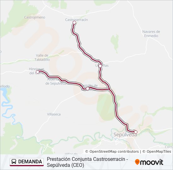 DEMANDA bus Mapa de línia