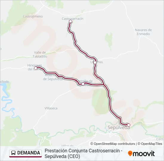 DEMANDA Bus Line Map