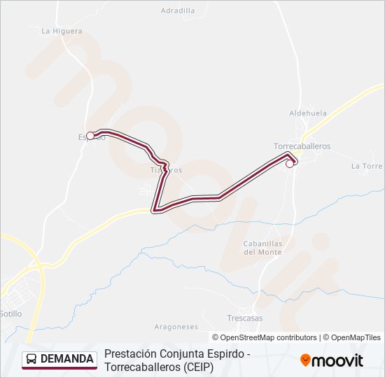 DEMANDA bus Mapa de línia