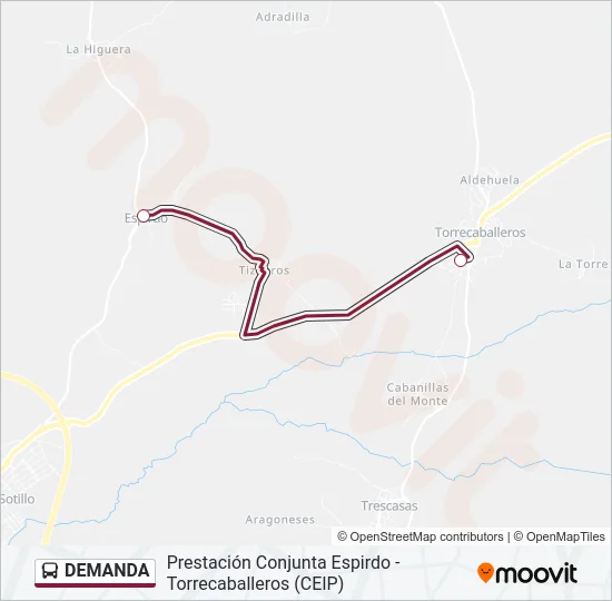 DEMANDA Bus Line Map