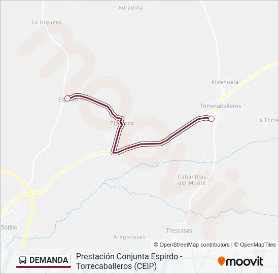 DEMANDA Bus Line Map