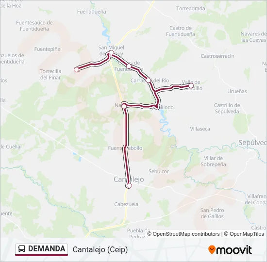 DEMANDA Bus Line Map