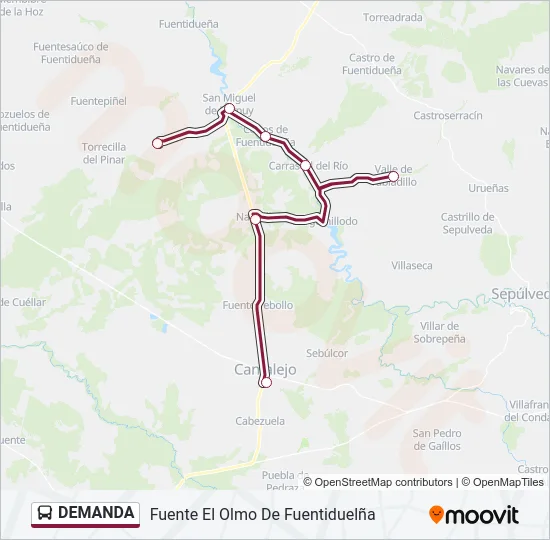 DEMANDA Bus Line Map