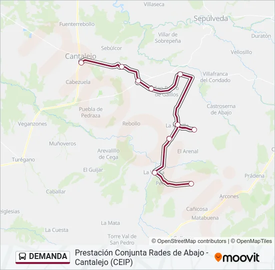 DEMANDA Bus Line Map