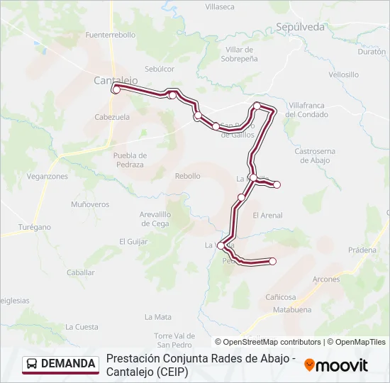 DEMANDA Bus Line Map