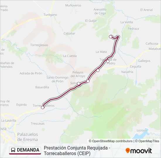 DEMANDA Bus Line Map