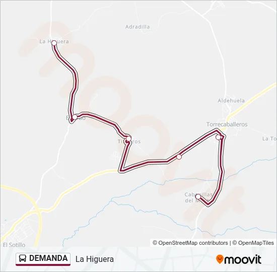 DEMANDA Bus Line Map