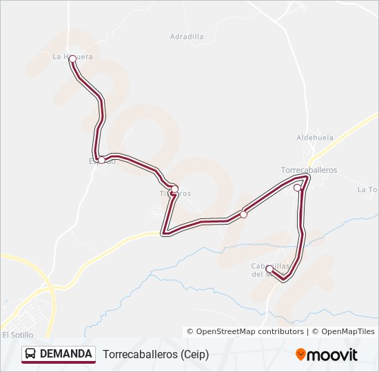 DEMANDA bus Line Map