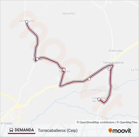 DEMANDA Bus Line Map