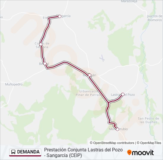 DEMANDA bus Line Map