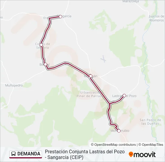 DEMANDA Bus Line Map