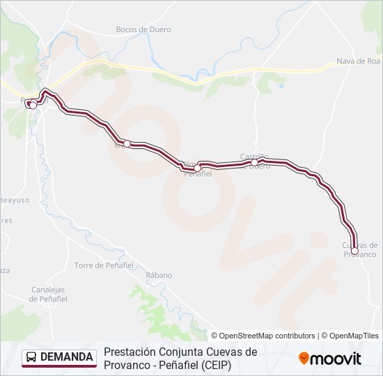 DEMANDA bus Mapa de línia