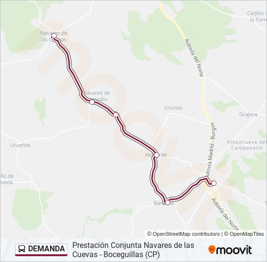 DEMANDA bus Mapa de línia