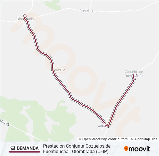 DEMANDA bus Mapa de línia