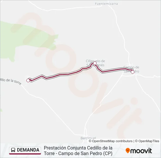 DEMANDA Bus Line Map