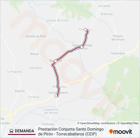 DEMANDA Bus Line Map