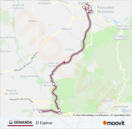 DEMANDA bus Line Map