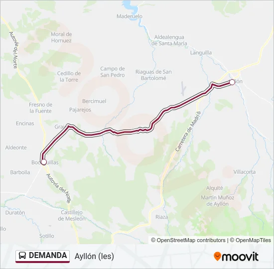 DEMANDA Bus Line Map