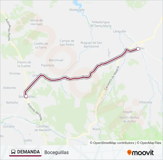 DEMANDA Bus Line Map