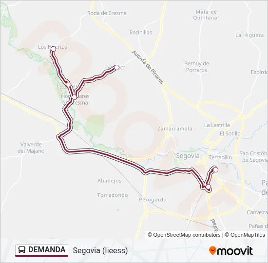 DEMANDA Bus Line Map
