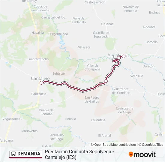 DEMANDA Bus Line Map