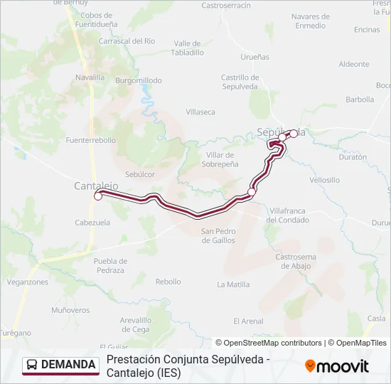 DEMANDA Bus Line Map