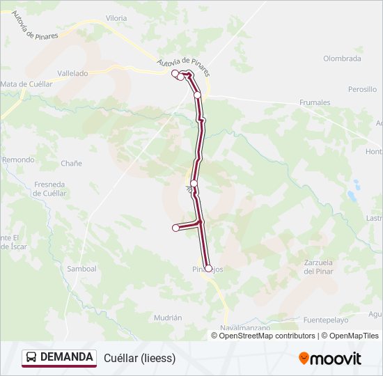 DEMANDA bus Line Map