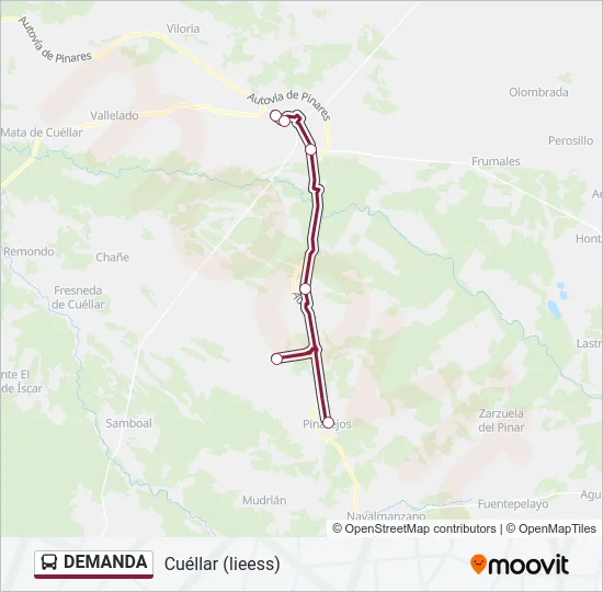 DEMANDA Bus Line Map
