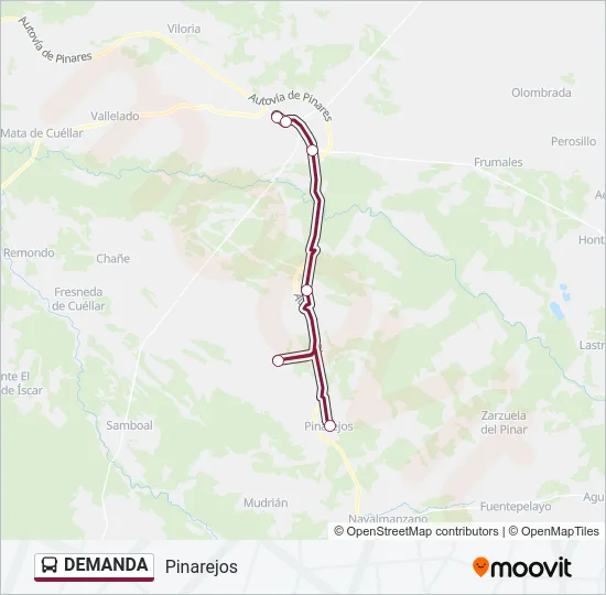 DEMANDA Bus Line Map