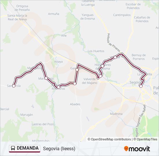 DEMANDA bus Line Map