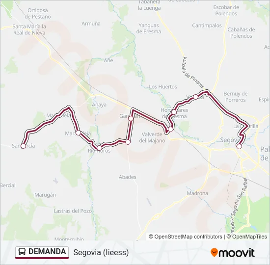 DEMANDA Bus Line Map