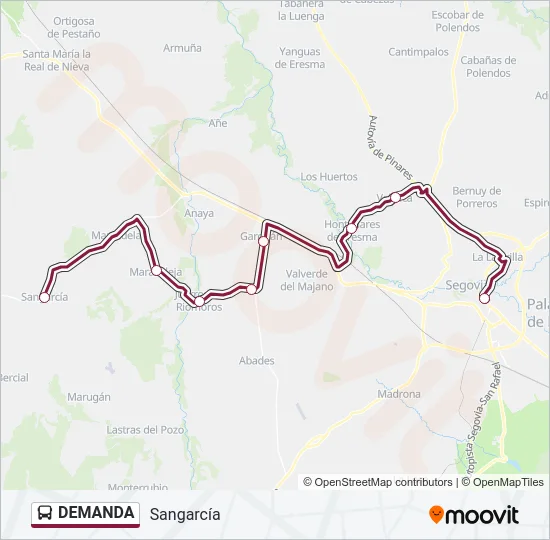 DEMANDA Bus Line Map