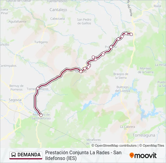 DEMANDA Bus Line Map
