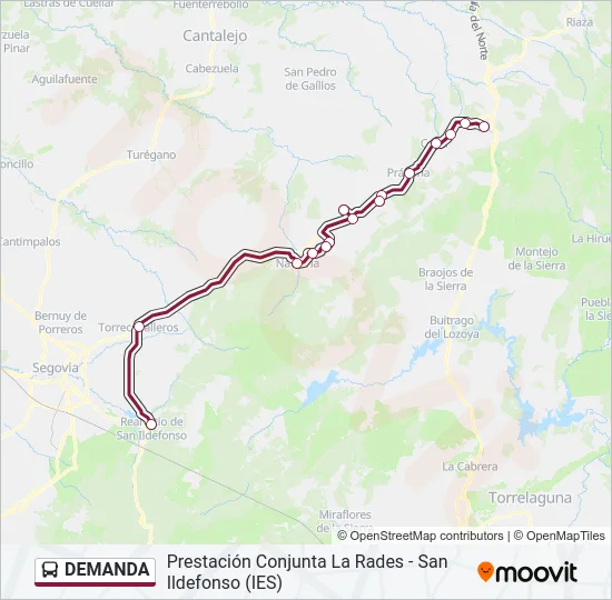DEMANDA Bus Line Map