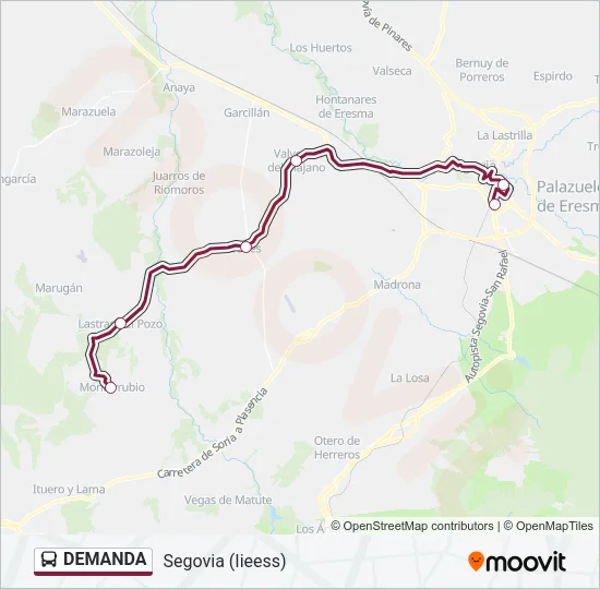 DEMANDA Bus Line Map