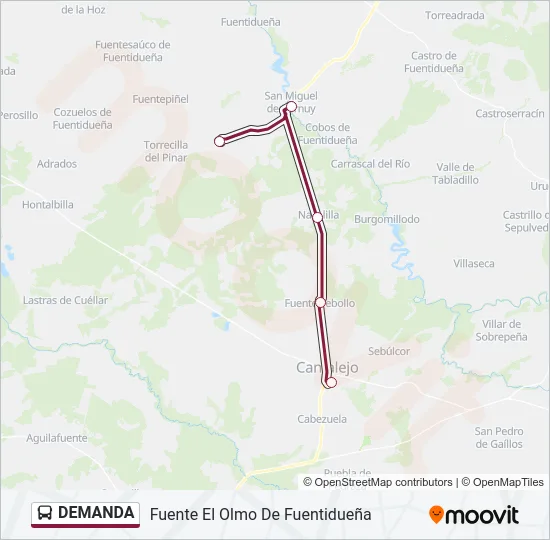 DEMANDA Bus Line Map