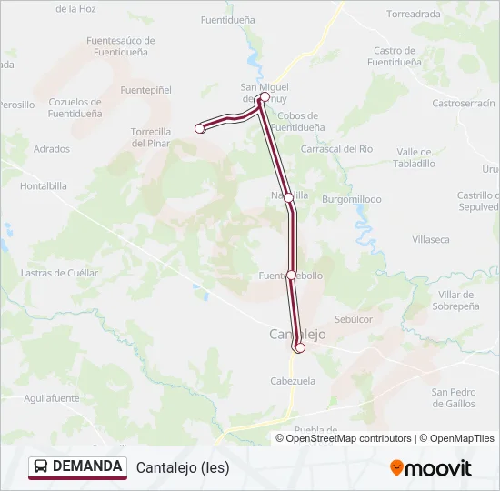 DEMANDA Bus Line Map