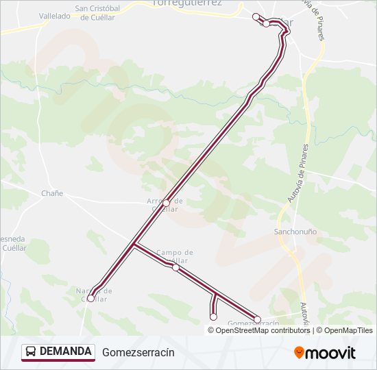 DEMANDA bus Mapa de línia