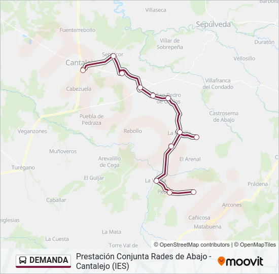 DEMANDA Bus Line Map