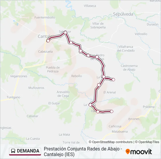 DEMANDA Bus Line Map