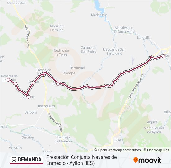 DEMANDA bus Mapa de línia