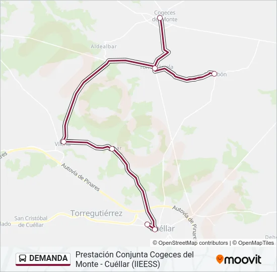 DEMANDA Bus Line Map