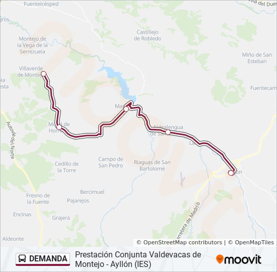 DEMANDA bus Line Map