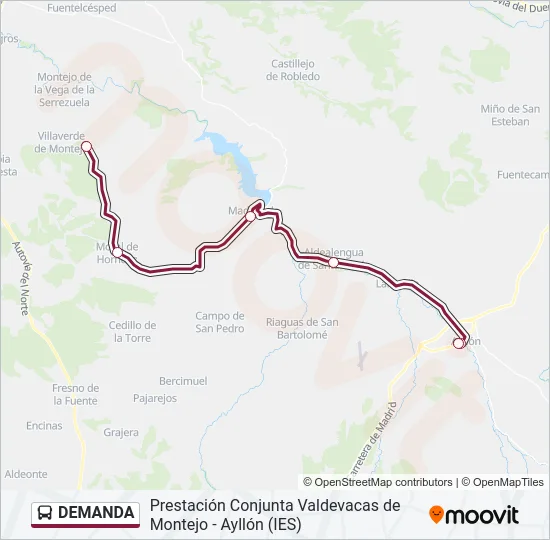 DEMANDA Bus Line Map
