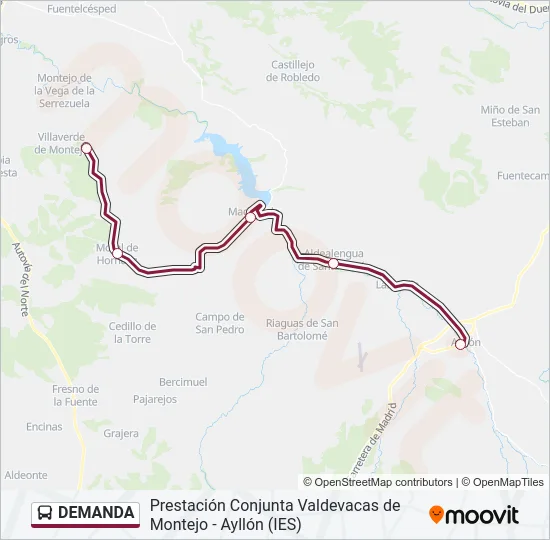 DEMANDA Bus Line Map