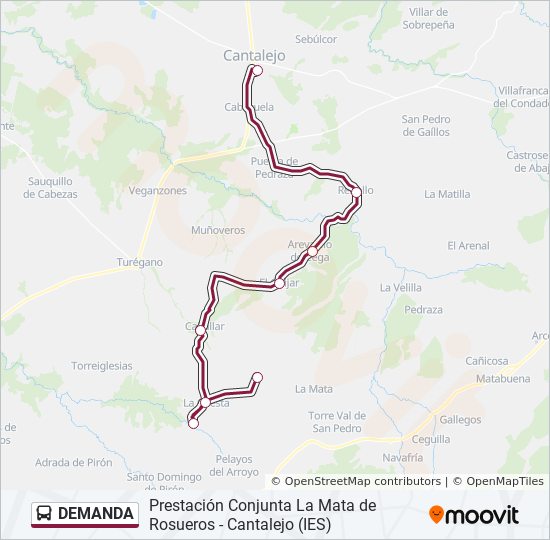 DEMANDA bus Line Map